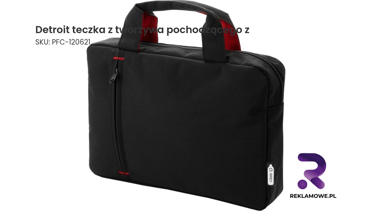 Teczka Detroit wykonana z tworzywa pochodzącego z recyklingu
