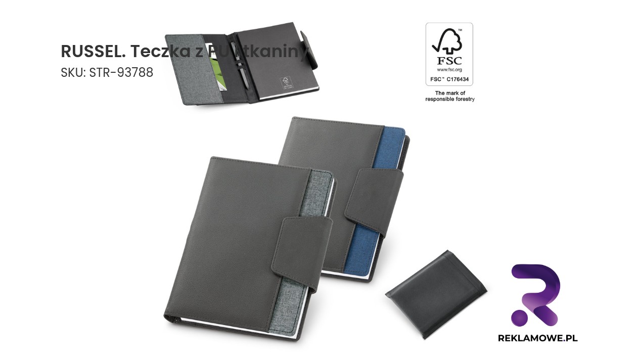 Teczka Russel z PU i tkaniny