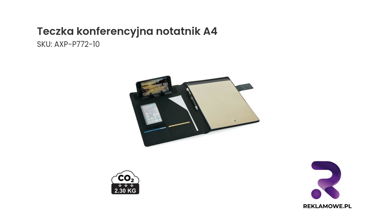 Teczka konferencyjna, notatnik A4 Teczka konferencyjna z notatnikiem formatu A4