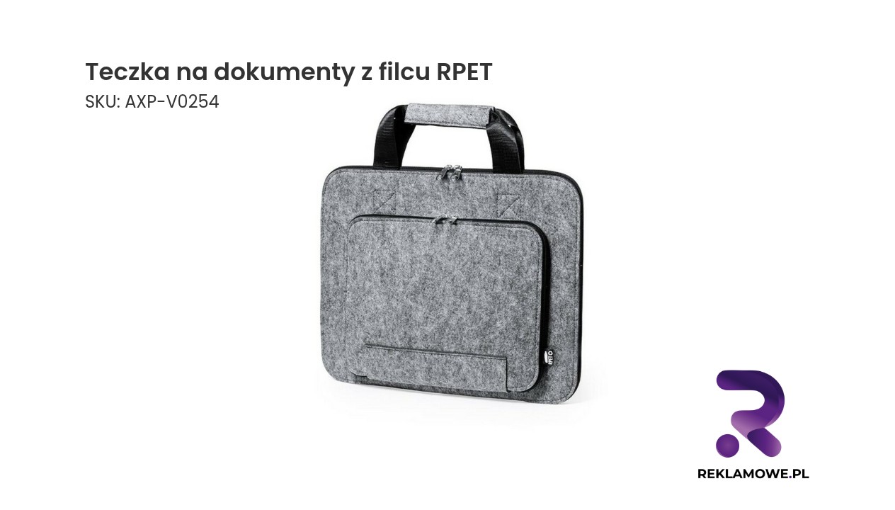 Teczka na dokumenty wykonana z filcu RPET