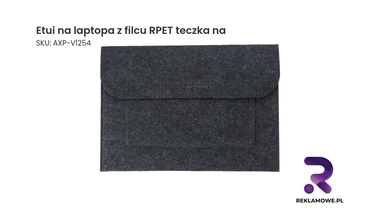 Etui na laptopa z filcu RPET, teczka na dokumenty Etui na laptopa z filcu RPET w formie teczki