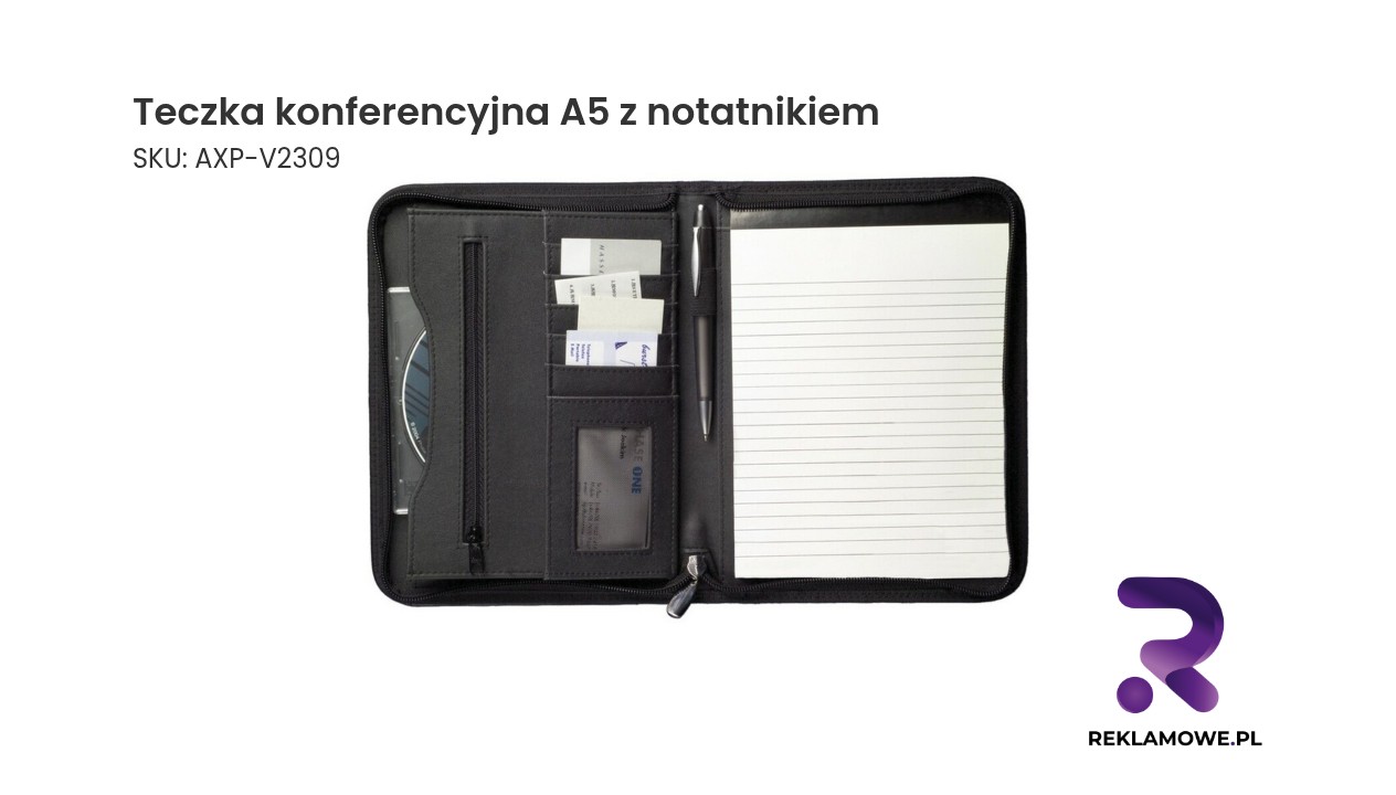 Teczka konferencyjna A5 z notatnikiem - elegancka teczka biznesowa na dokumenty i notatki