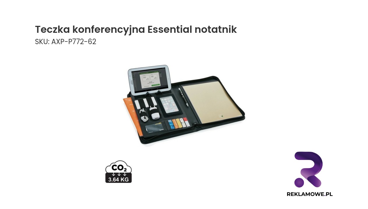 Teczka konferencyjna Essential, notatnik A4 Teczka konferencyjna Essential z notatnikiem
