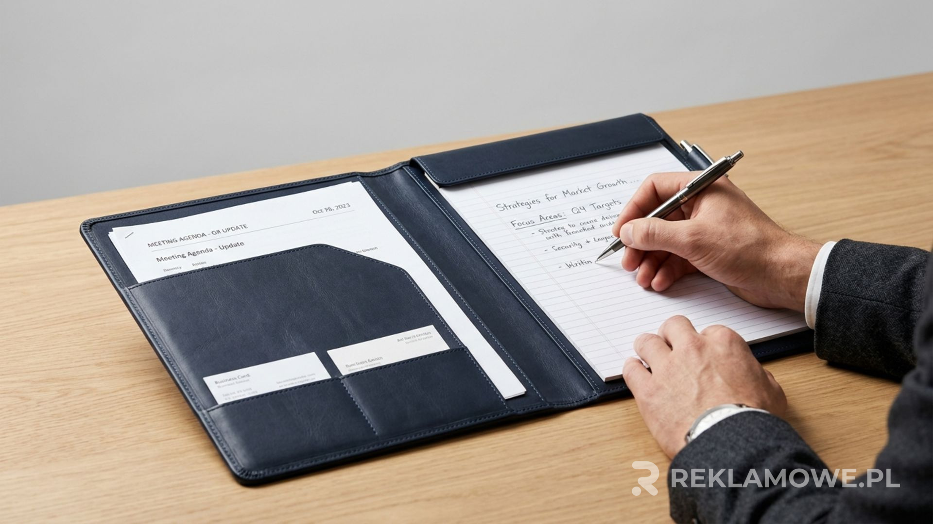Teczka reklamowa wykorzystywana w kampanii promocyjnej